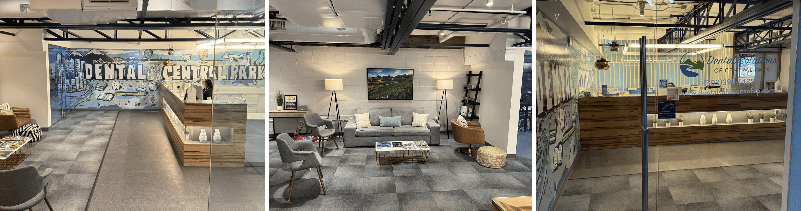 Inside Dental Solutions of Central Park, modern dental office at Stanley Marketplace Aurora